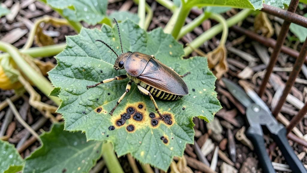 What Does Squash Bug Damage Look Like: Tiny Black Spots and Yellowing Leaves to Spot