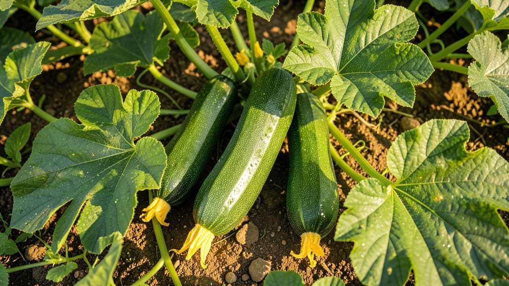 Zucchini with Ridged Green Skin