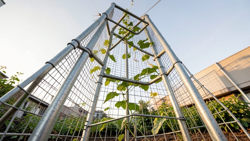 Metal Pipe Vertical Garden Trellis