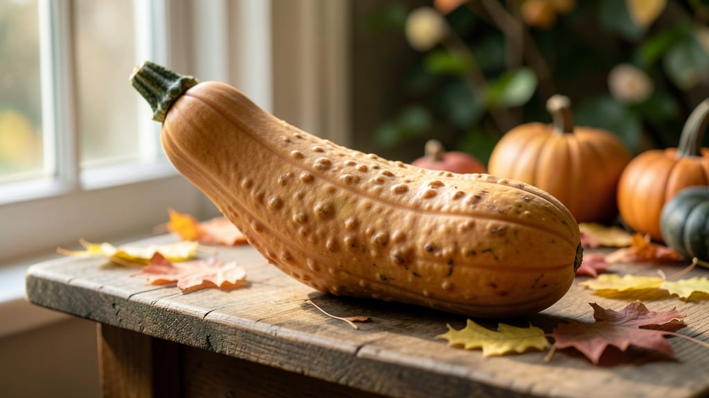 Butternut Squash with Tan Warty Skin