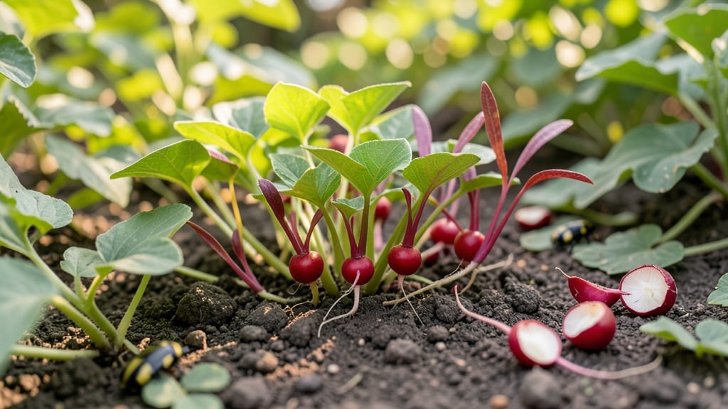 Radishes for Early Pest Deterrence