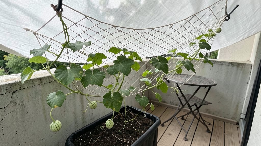 Hanging Net Trellis for Containers