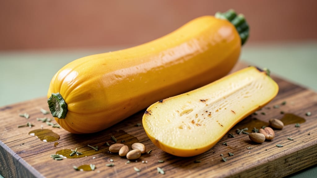 Golden Zucchini with Bright Yellow Flesh