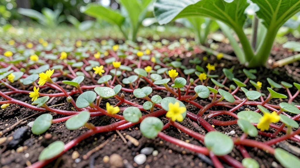 Purslane Weed in Squash Beds