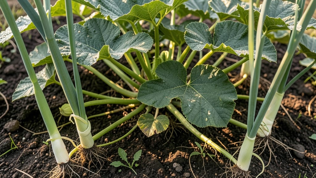 Leeks with Acorn Squash