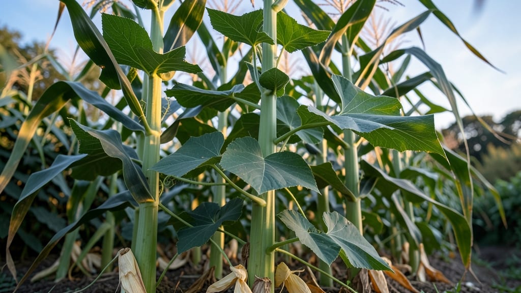 Corn for Windbreaks and Support