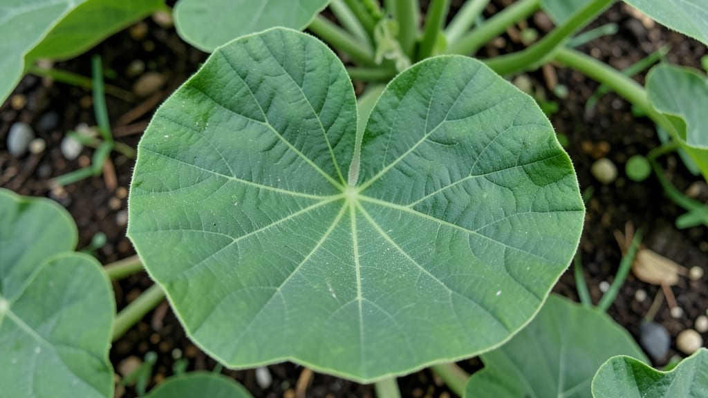 Disease-Free Healthy Squash Leaves