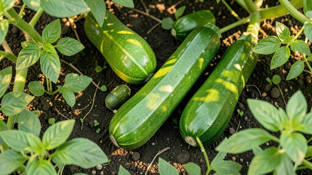 Classic Green Zucchini with Ribbed Skin