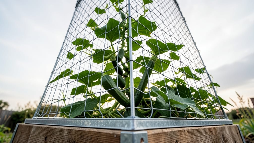 Metal Cage Trellis for Compact Growth