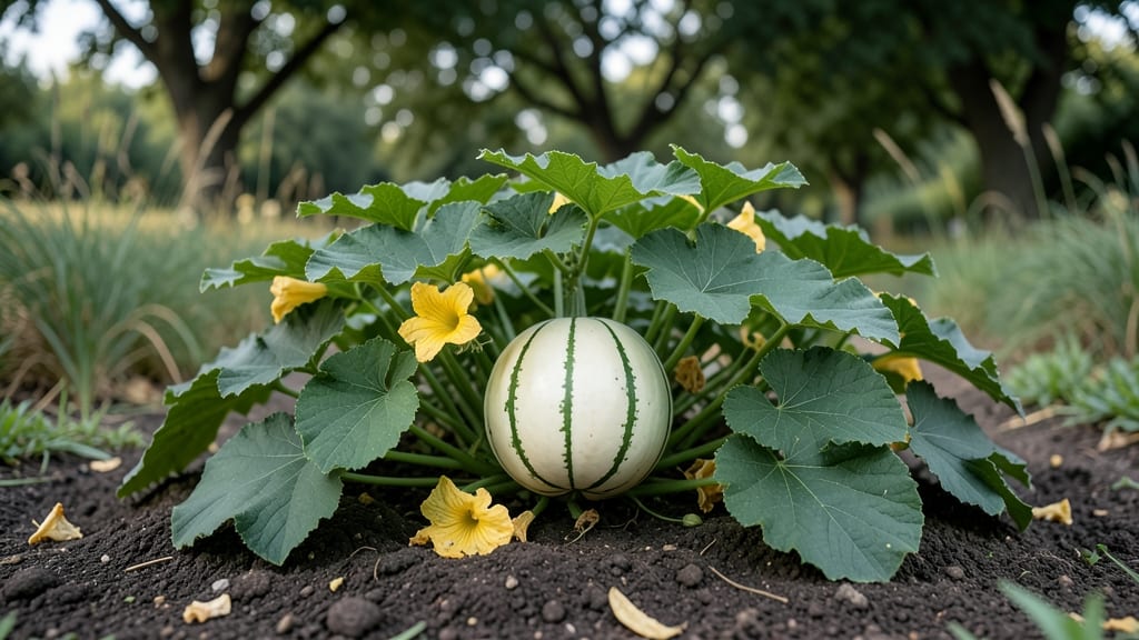 White Squash With Green Stripes Growing Guide: Bold Variegation and Compact Vine Growth