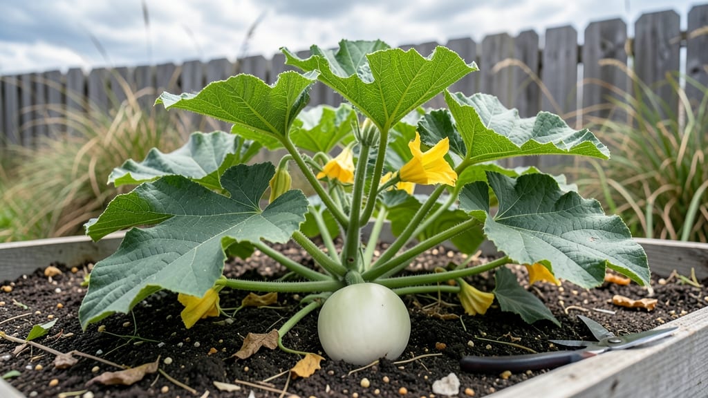 White Bush Marrow Squash Growing Guide: Thick-Skinned Variety That Stores for Months