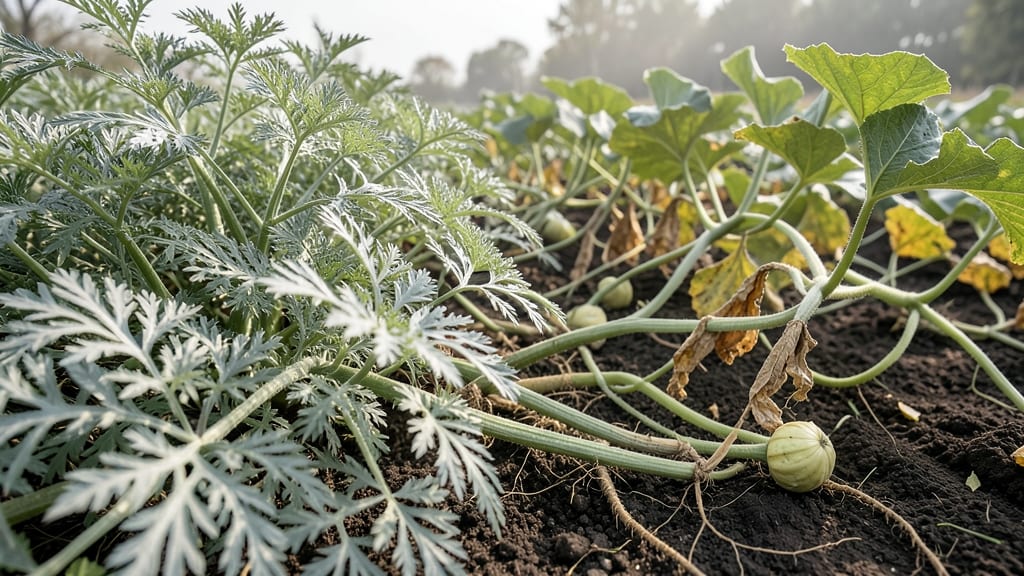 Fennel Roots in Squash Patch