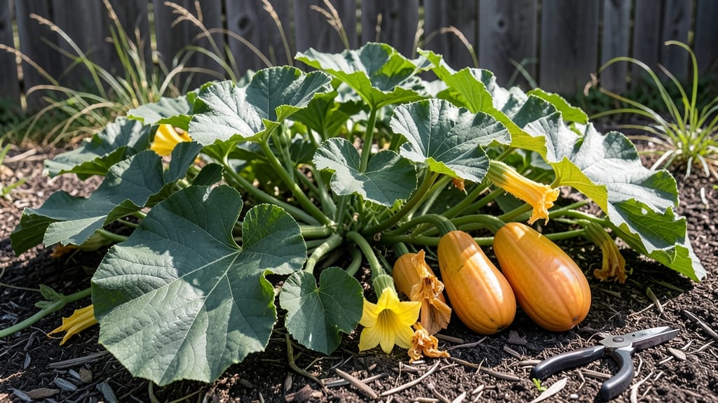 Crookneck Squash Orange: Twisting Vines That Ripen Golden Under Sun