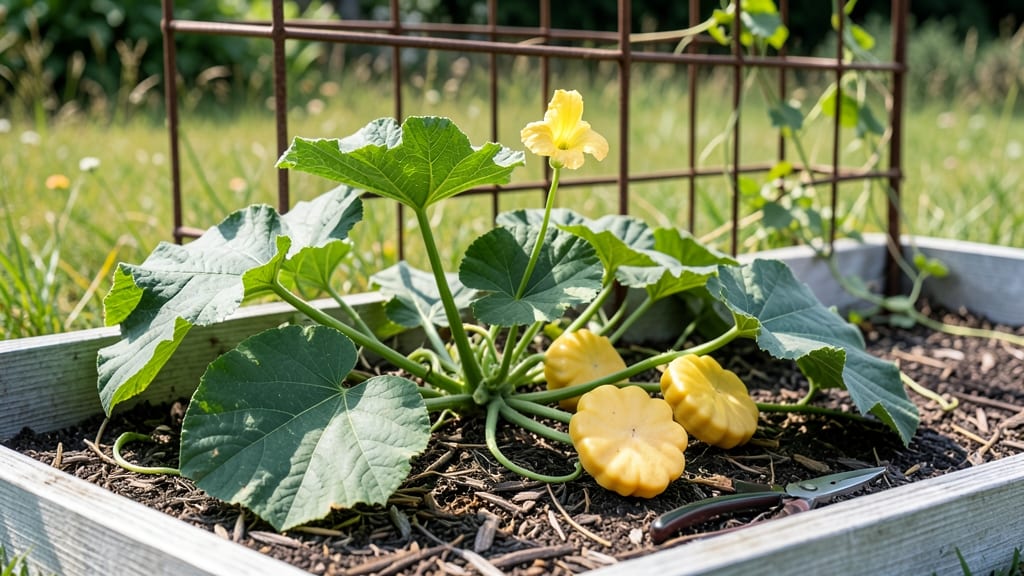 Yellow Patty Pan Squash: Sun-Loving Compact Harvest in Containers