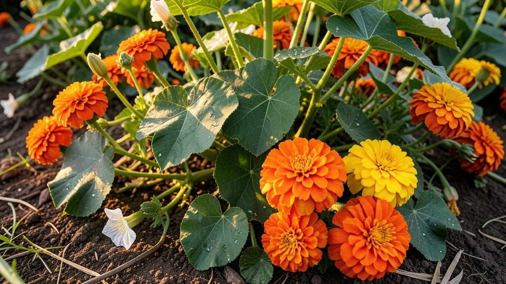 Marigolds to Repel Squash Bugs