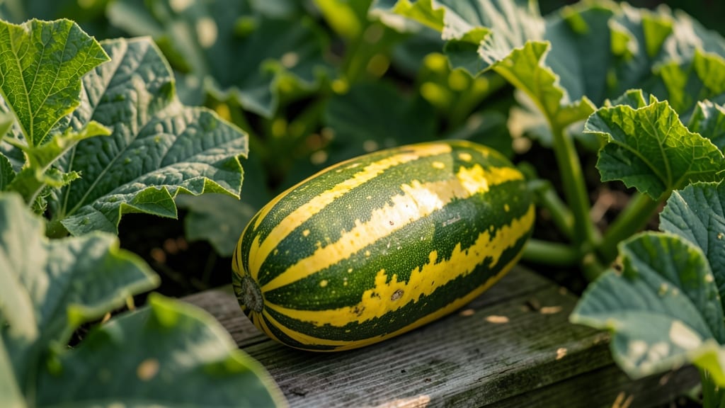 Sunburst Yellow Squash with Golden Stripes