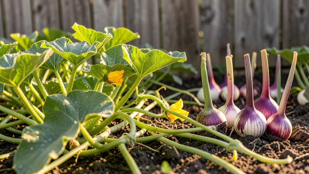 Onions with Summer Squash Varieties