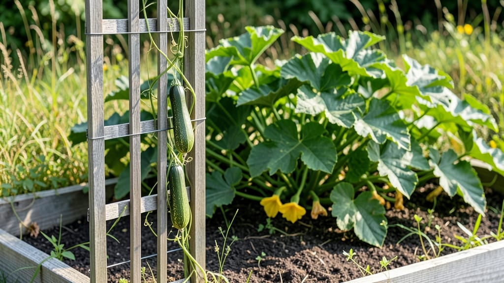 Vertical Squash Trellis: Space-Saving Support for Bushless Growth