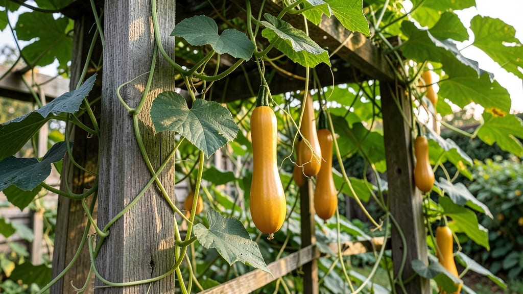 Butternut Squash Vines for Tall Trellises