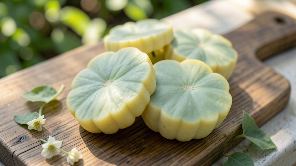 Patty Pan Squash with Flat Round Shape